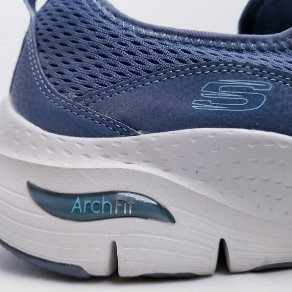SKECHERS Women's Navy Arch Fit "LUCKY THOUGHTS" #149056 Slip On Size 11 - Picture 6 of 12